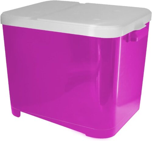 Furacão Pet Porta Ração Rosa Para 15 Kgs -