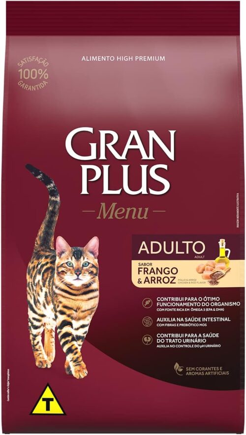 Granplus Ração Para Gato Adulto Gran Plus Frango E Arroz 3Kg