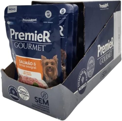 Premier Gourmet Para Cães Adulto Pequeno Porter Sabor Salmão 85g - Caixa com 20 unidades