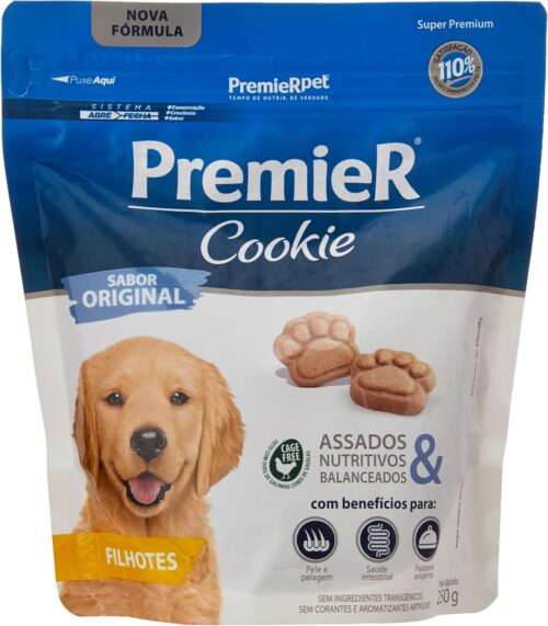 Premier Pet Biscoito Premier Cookie Para Cães Filhotes 250G Raça Filhotes