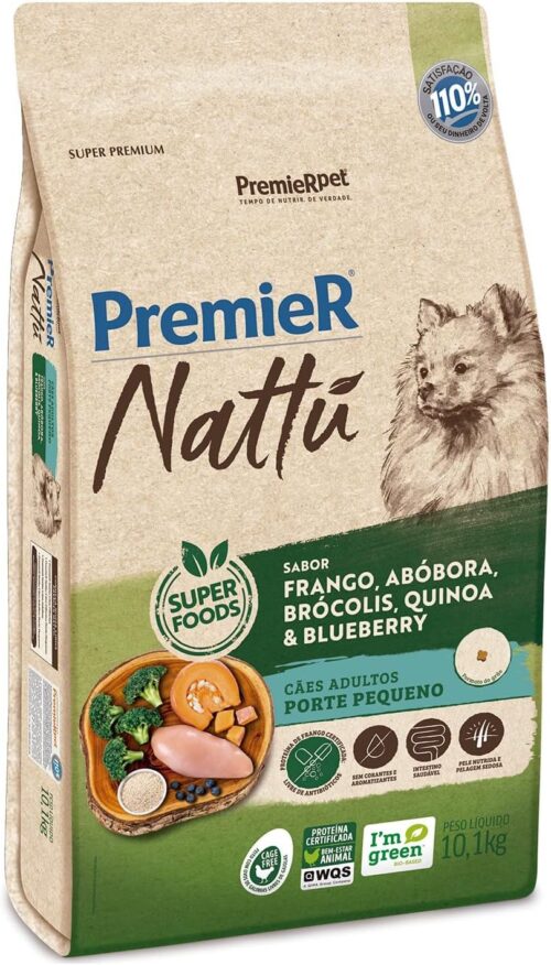 Premier Pet NATTU CAES ADULTO RACAS PEQUENAS ABOBORA 10,1 kg