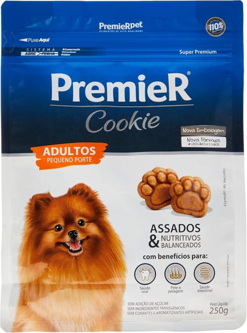 Premier Pet Petisco Premier Cookie Cães Adultos Pequenos 250G Raça Filhotes