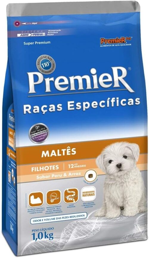 Premier Pet Ração Premier Raças Específicas Maltês Para Cães Filhotes - 1Kg