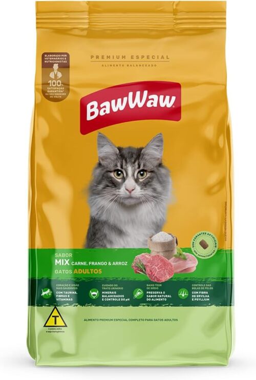 Ração Baw Waw para gatos sabor Mix - 900g