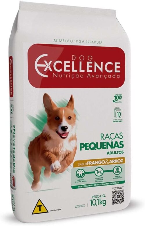 Ração Excellence para Cães Adultos de Raças Pequenas Sabor Frango e Arroz 10,1kg