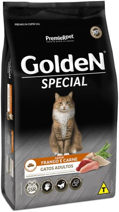 Ração Golden Especial para Gatos Adultos Frango e Carne 10kg