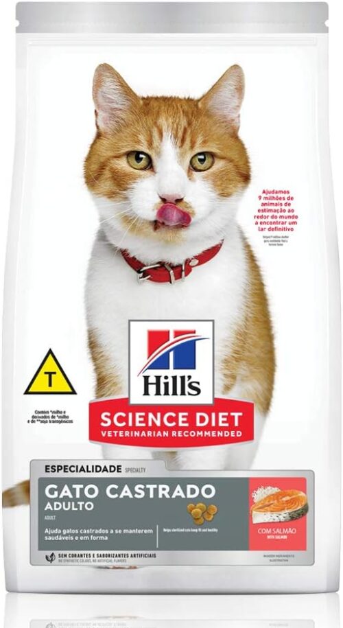 Ração Hill's Science Diet Felino Adulto Castrado - Salmão 1kg