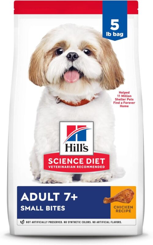 Ração Hill's Science Diet para Cães adultos seniores 7+ pedaços pequenos sabor frango 2.26kg