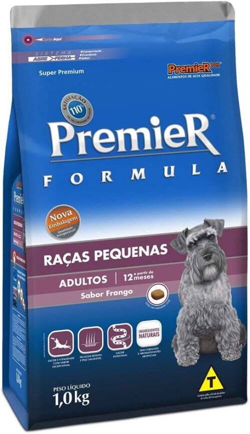 Ração Premier Fórmula para Cães Adultos de Raças Pequenas Sabor Frango, 1kg Premier Pet Raça Adulto,