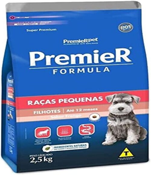 Ração Premier Fórmula para Cães Filhotes de Raças Pequenas Sabor Frango, 2,5kg Premier Pet Raça Filhotes,