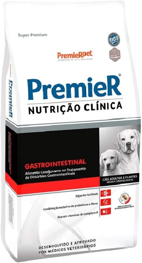 Ração Premier Nutrição Clínica Cão Raça Média E Grande Gastrointestinal 10,1kg