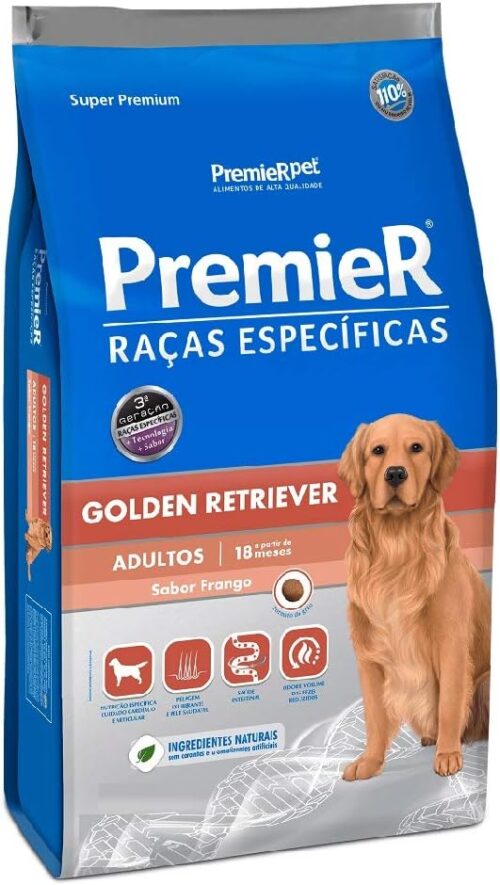 Ração Premier Pet Raças Específicas Golden Retriever para Cães Adultos, 12kg