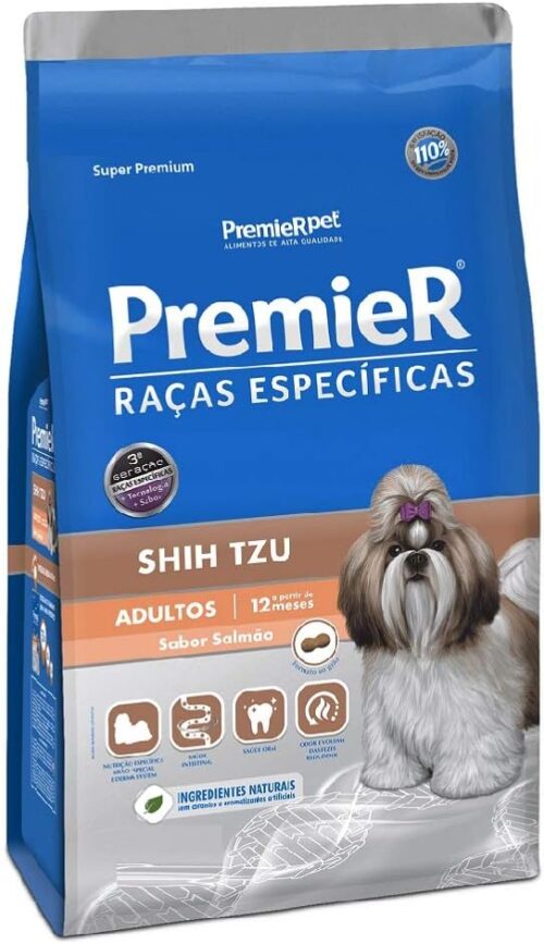 Ração Premier Pet para Cães Adultos Shih Tzu sabor Salmão - 2,5kg