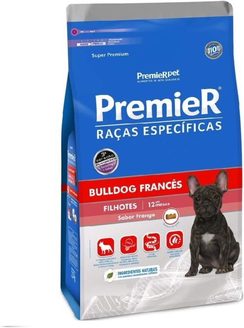 Ração Premier Raças Específicas Bulldog Francês para Cães Filhotes, 2,5kg Premier Pet Raça Filhotes,