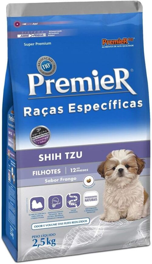 Ração Premier Raças Específicas Shih Tzu para Cães Filhotes - 2,5kg Premier Pet Filhotes