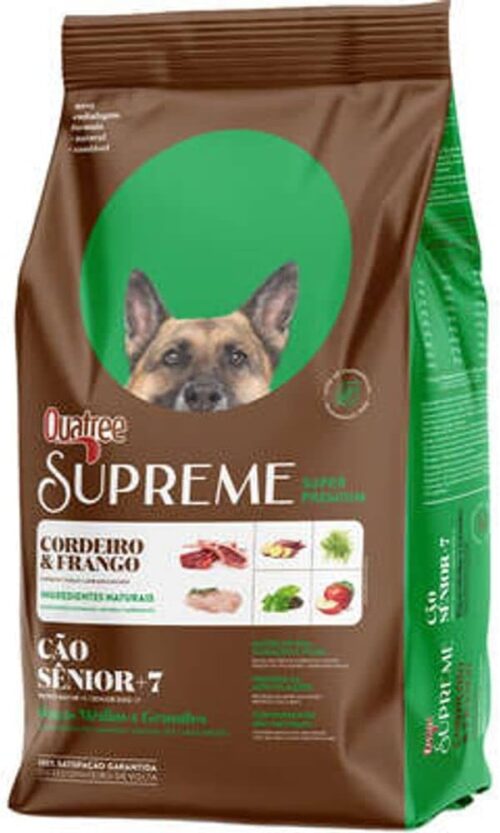 Ração Quatree Supreme Sênior +7 Raças Médias e Grandes - 15kg.