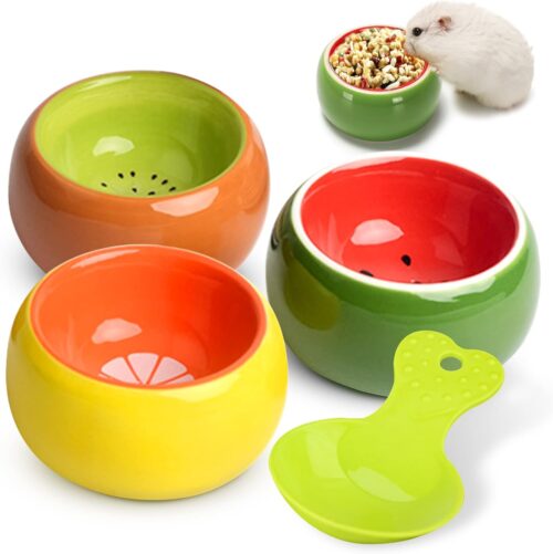 Tigelas para hamster, pacote com 3, tigela de comida para hamster anão, para evitar mastigação, hamster, porquinho-da-índia, hamster, tigela de ração animais para pequenos para coelho sírio, gerbil,