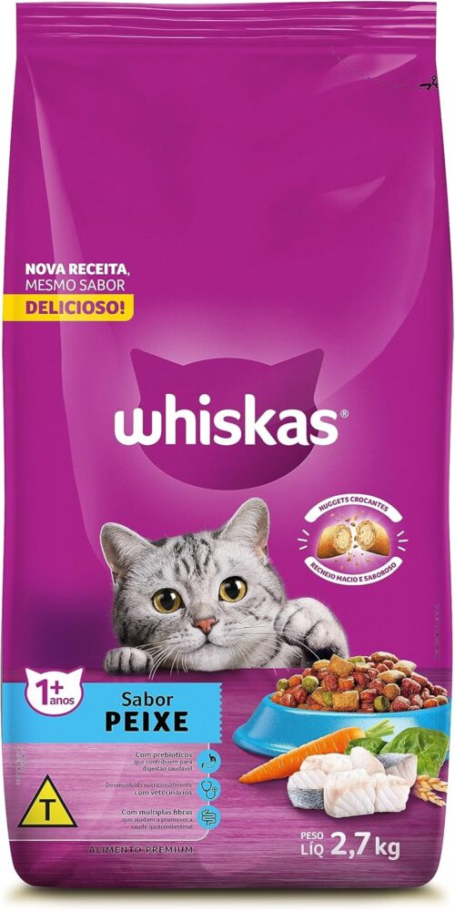 whiskas Ração Whiskas Peixe Gatos Adultos 2 7 Kg